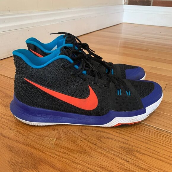 Nike Mens Black Blue Red Kyrie 3 Kyrache - Picture 7 of 11